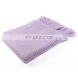 Wholesale Custom Soft Solid Color Light Purple Throw Blanket For Sofa thumbnail-1