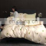 2020 Summer New Arrival Silk Touch Washed Silk Polyester Fabric 4PCS Low MOQ Ready to Ship Reactive Printing Bedding Set