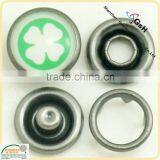 Flower Print Pearl Snap Button for T Shirt