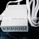 5V 9A White 6 Port USB Portable Home Travel Wall Charger US AC Power Adapter 45w US thumbnail-1