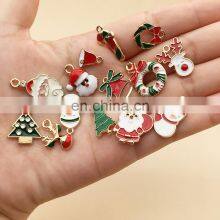 Mixed Christmas Charms Pendants Enamel Bracelet Party Home Metal Craft Decoration Tree Hanging DIY Jewelry Accessories thumbnail-2