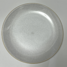 Cheap Wholesale Transparent Plastic Charger Plate With Gold Rim thumbnail-5