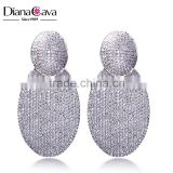 Pave Setting Cubic Zirconia Wedding Luxury Fashion Earring Designs New Model Earrings