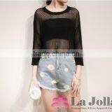 2016 Summer Ladies Short Trousers New Fashion Printing Jeans 242J thumbnail-1