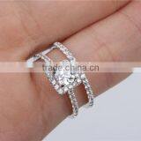 High Quality Fashion Lady's 14k Ring Set Wedding Jewelry AAAAA CZ thumbnail-3