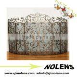 Five Panel Scroll Fire Screen