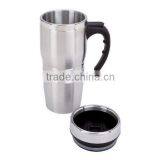 16oz FDA standard travel car mug with lid and handle coffee mug promotion car mugal