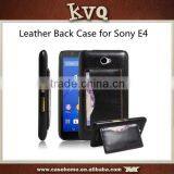 Brown Back Cover For Sony Xperia E4 Back Flip Leather Cover Case thumbnail-4