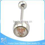 Fashion Stainless Steel Unique Piercing Custom Anime Tongue Jewelry thumbnail-1