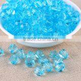 Turquoise Color Wholesales 8mm to 20mm Stock Acrylic Clear Transparent Faceted Beads for Kids Girls Jewelry