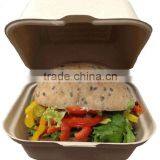 100% Biodegradable Microwavable Bagasse Hamburger Box
