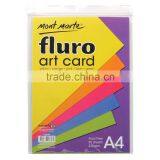 Mont Marte Fluro Art Card A4 Pack 5 Cols 230gsm 30pce thumbnail-1