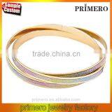 Fashion Discount Three Circle Matte Silver Gold Bracelets Wrapped Bangles thumbnail-1