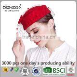 Bridal Wedding Lady Hat Wool Fascinator Church Women Hat thumbnail-3