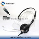 Professional Call Center Headset Headphone With Rj11 Plug and Noise Cancelling Mic for Telephone HSM-600TPQDRJ thumbnail-1