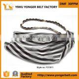 White And Black Fashion Skinny Golden Scarf Fancy Waist Chain Tassel Belt