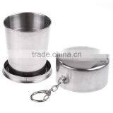 Camping Portable Stainless Steel Retractable Outdoor Folding Cup thumbnail-1