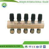 Brass Manifold DN25 or 32 With Automatic Thermostatic Valve Manifold Gauge no Lecking Made in China thumbnail-4