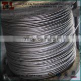 316 7x7 Stainless Steel Wire Rope 3.2mm 1/8" 1000m/reel Tensile Strength 1570Mpa