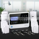 Fashion black home alarm system DIY package,App control GSM alarm|wireless alarm system for house protection
