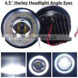 4.5 Inch Harley LED Auxiliary Lights Fog Light Led Headlight With Angle Ayes / Auto DRL / Halo Fits Harley Davidso-n Motorcycles Supplier's Choice thumbnail-1