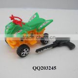 Funny toy shooting beach motorcycle