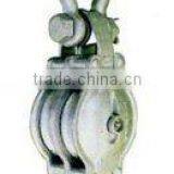 Double Steel Block With Shackle Hemp Rope