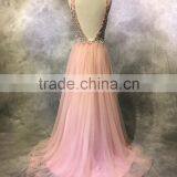 China Wholesale V-back V-neck Elegant Bridesmaid Gown thumbnail-3