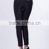 Ladies Side Spell Leather PU Zipper Leggings With Two Pocket Back thumbnail-3