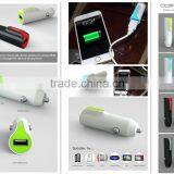 Universal Car Charger and 5 Pin+8 Pin Two Stage 1 USB Data Cable in One Package Perfect Match Available for All Digital Devices thumbnail-3