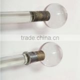 Crystal glass ball curtain rod finials