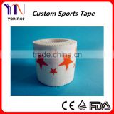 Popular Cotton printed sports tape manufacturer CE FDA ISO certificated free samples