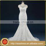 ASAW05 100% Real Photos Custom Made Luxurious Mermaid See Through Back Heavily Crystals Pearls Beaded Wedding Dress