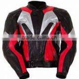 DL-1204 Leather Motorbike Racing Jacket , Motorcycle Jacket