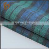 China Supplier Yarn Dyed 100% Linen Check t Shirt Material Fabric thumbnail-5