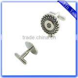 Factory Custom Engraved Antique Silver Hard Enamel Cufflinks