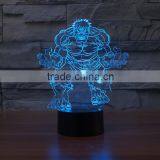 3D Optical Night Light Giant Green 7 RGB Light Colors 10 LEDs AA Battery or DC 5V Mixed Lot thumbnail-5