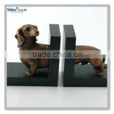 Polyresin Brass Painted Dog Bookends Decorative Bookends thumbnail-3