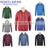 Men's sports Casual pullover Sweatshirt with hood and zipper
