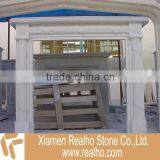 Cheap White Marble Fireplace thumbnail-1