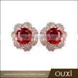 OUXI wholesale cheap 22k gold earring made with Austria crystal