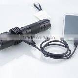 10W Rechargeable CREE Super Bright Flashlight With Phone Charging Funtion thumbnail-5
