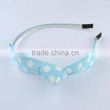 Fabric Big Bow With Colorful Dot Head Band thumbnail-3