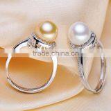 Lastest Design 925 Sterling Silver Engagement Vintage Pearl Ring for Women thumbnail-1