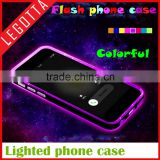 Wholesale for iPhone 6/6s led incoming transparent clear calling flash phone case