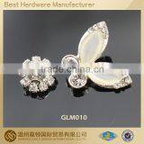 Butterfly Design Teardrop Rhinestone Decorative Sewing Button