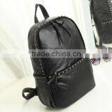 2016 Most Popular Wicker Zipper Waterproof Backpack and Rivets Shoulder Bag thumbnail-1