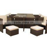 11 Piece Modern Wicker Rattan Outdoor Patio Dining Furniture Table Set thumbnail-1