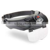 Kawachi 4 Lens Hands Free Head Magnifying Glass Magnifier LED Light Loupe thumbnail-3