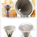 Supreme Stainless Steel Pour Over Coffee Dripper/reusable Coffee Filter/camping Coffee Maker